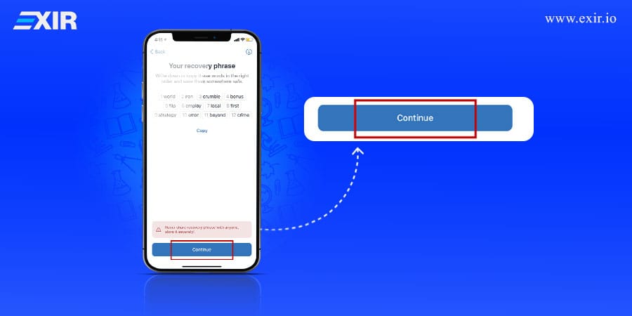 ذخیره عبارت بازیابی کیف پول ارز دیجیتال